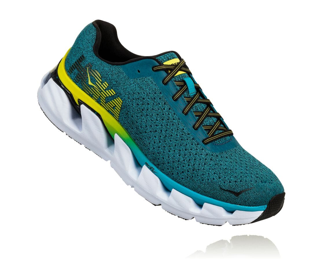 Hoka One One Elevon Philippines - Men's Road Running Shoes - Deep Teal/Silver | MN4206391